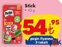 PRİTT STİCK YAPIŞTIRICI 43 G fiyat ve kampanya bilgisi
